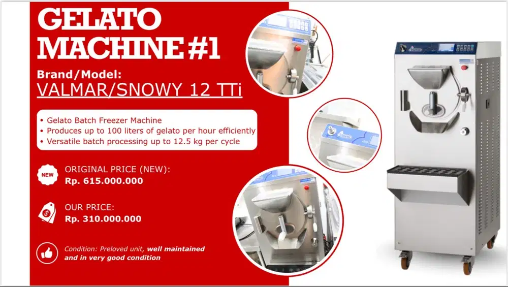 Gelato Machine Valmar Snowy 12 TTi