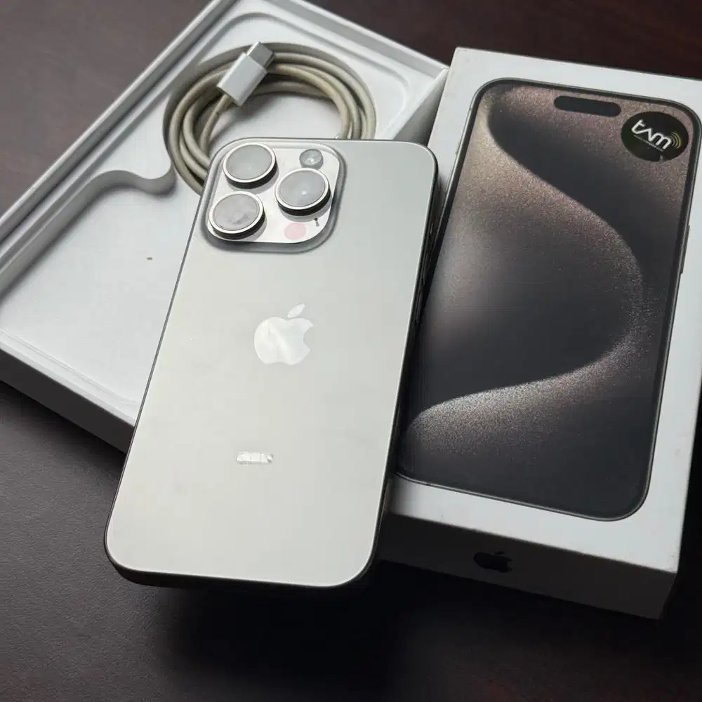 Iphone 15 pro 128GB Natural Titanium Resmi IBox Grn OFF Fullset