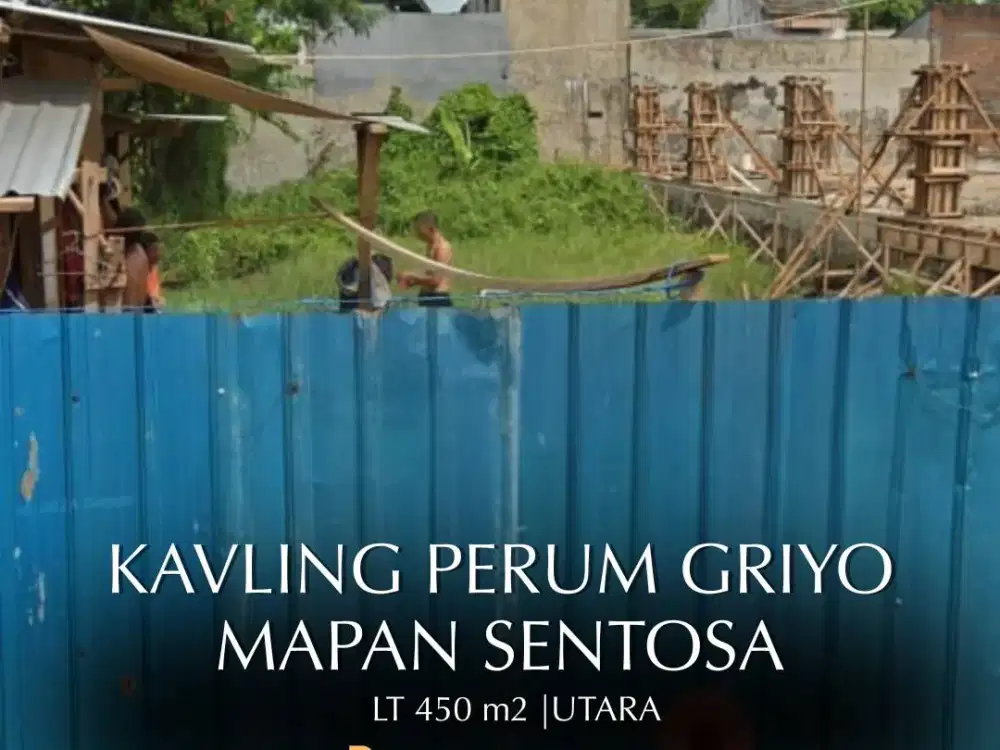 Tanah Kavling di Jalan Utama, Jalan Kembar Perum Griyo Mapan Sentosa, Tropodo Sidoarjo