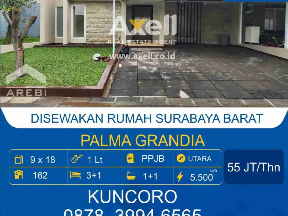 Rumah Citraland Palma Grandia Disewakan