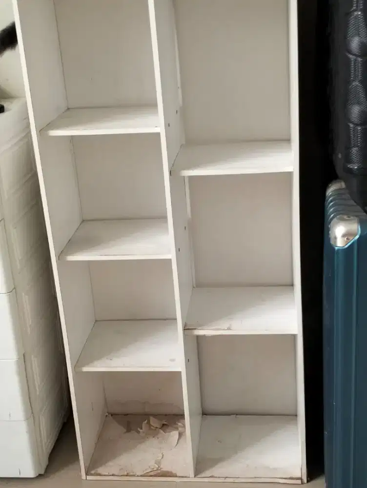 rak buku warna putih murah