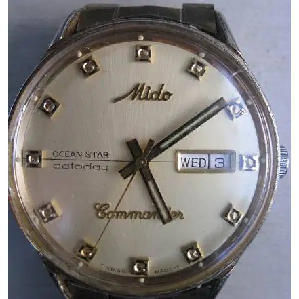 Vintage jam tangan klasik Mido Swiss