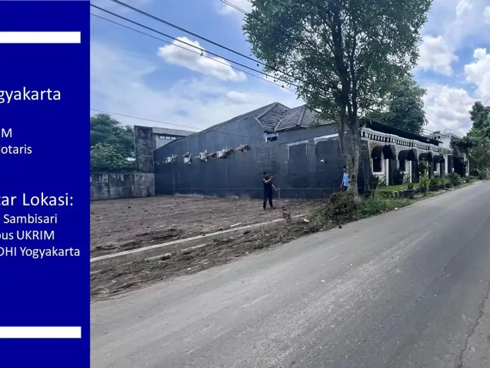 Tanah Untuk Hunian Dekat Kampus UKRIM Lokasi Premium Sleman