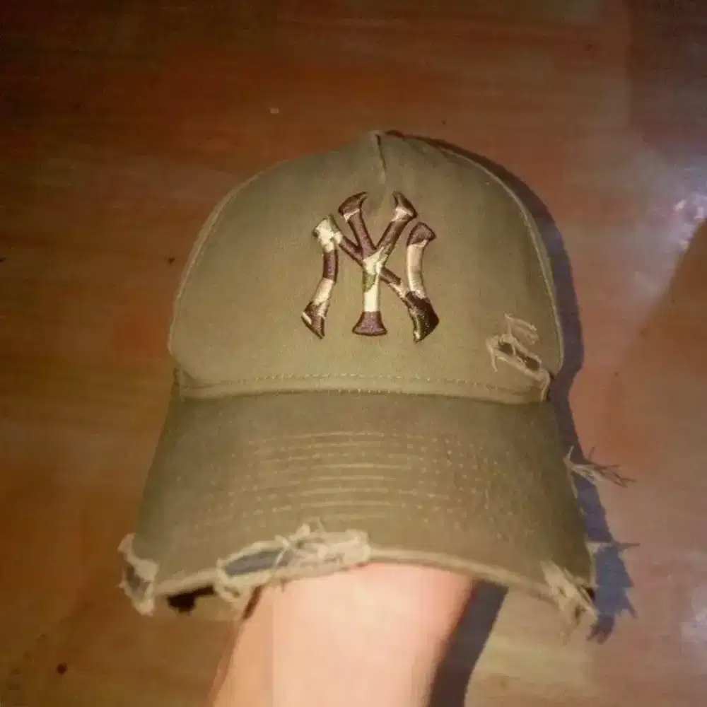 New Era Cap Olive Ripped