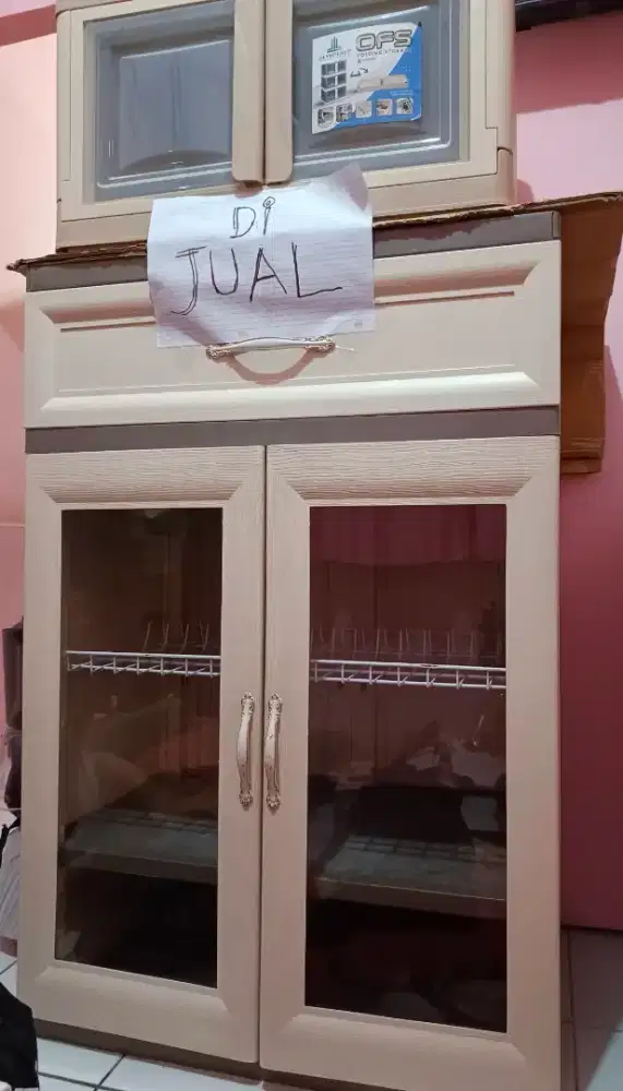 Lemari rak piring gratis rak serbaguna merk olymplast