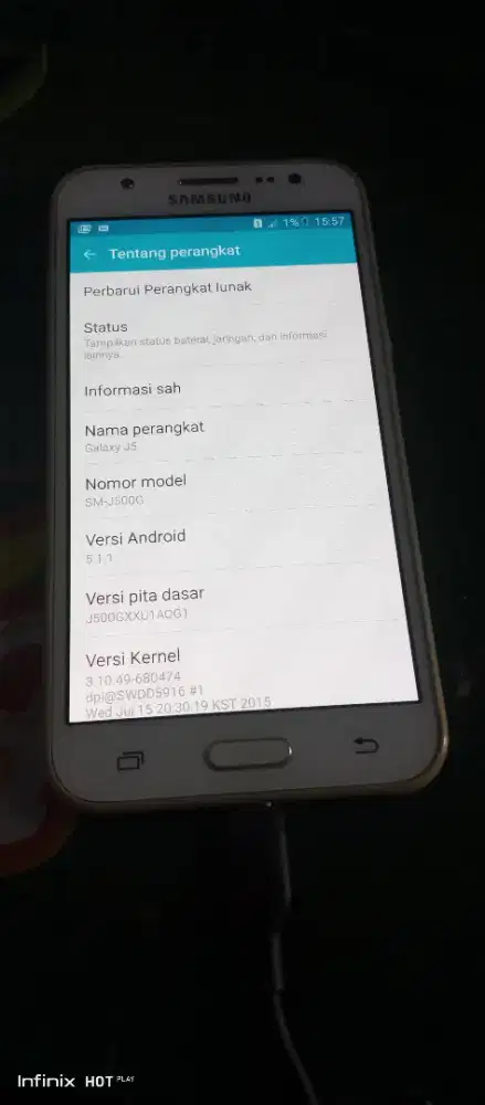 Jual aja HP Samsung j5 Bekasi pemakaian