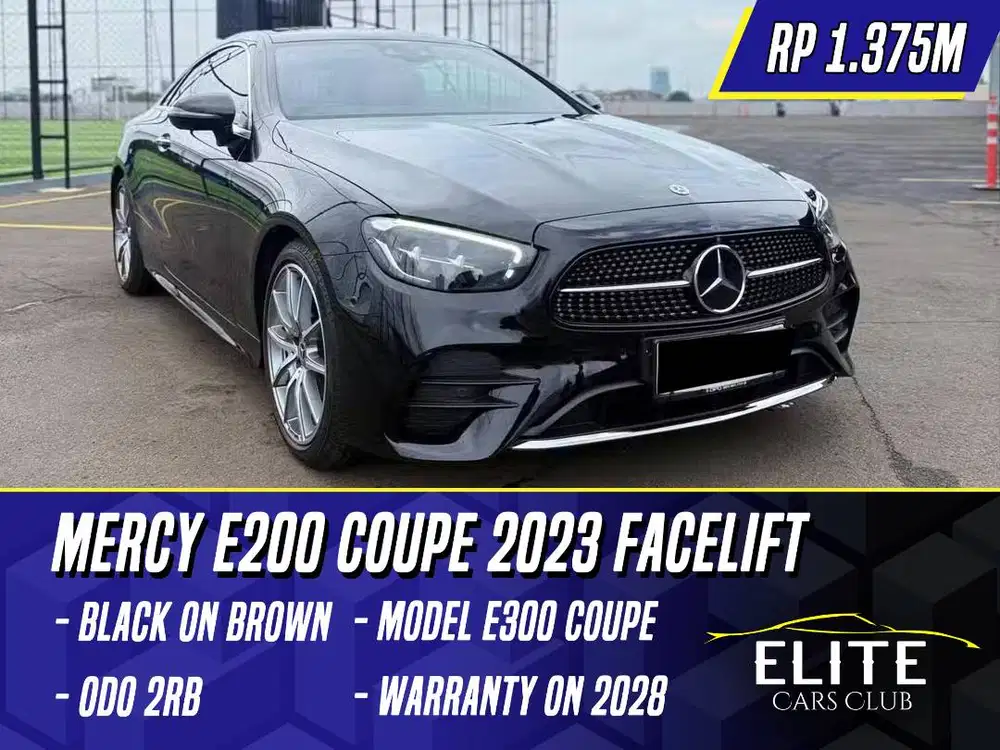 Mercedes Benz E200 Coupe 2023 Facelift Model E300 Coupe Black Hitam