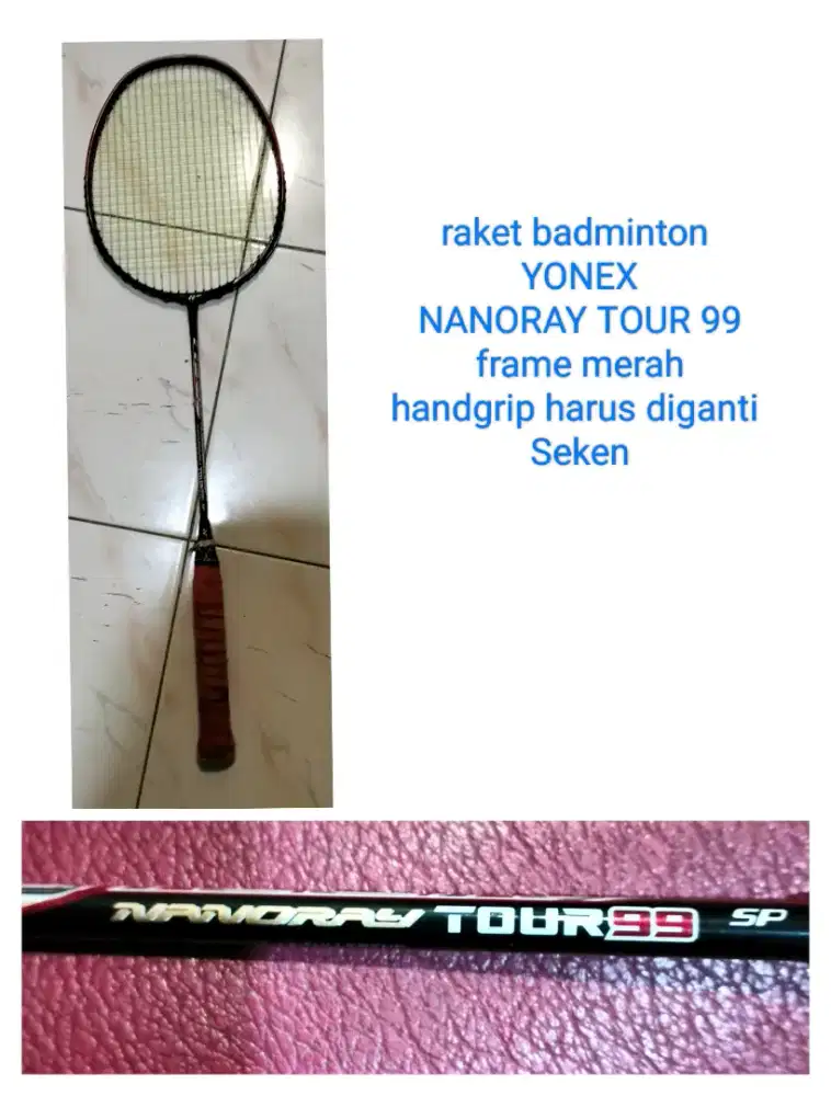 raket badminton 
YONEX
NANORAY TOUR 99
frame merah