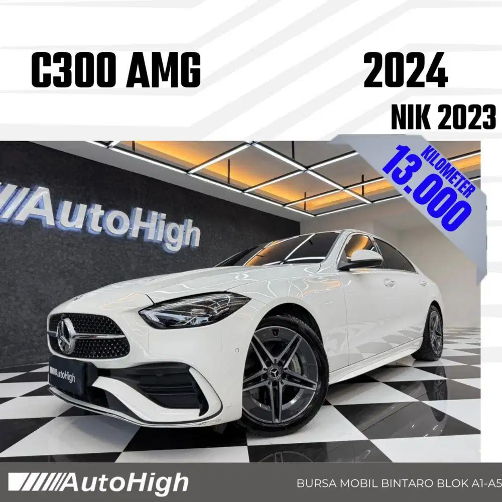 DP10% [Km13.000] C300 AMG 2023 White Reg 2024 #AUTOHIGH