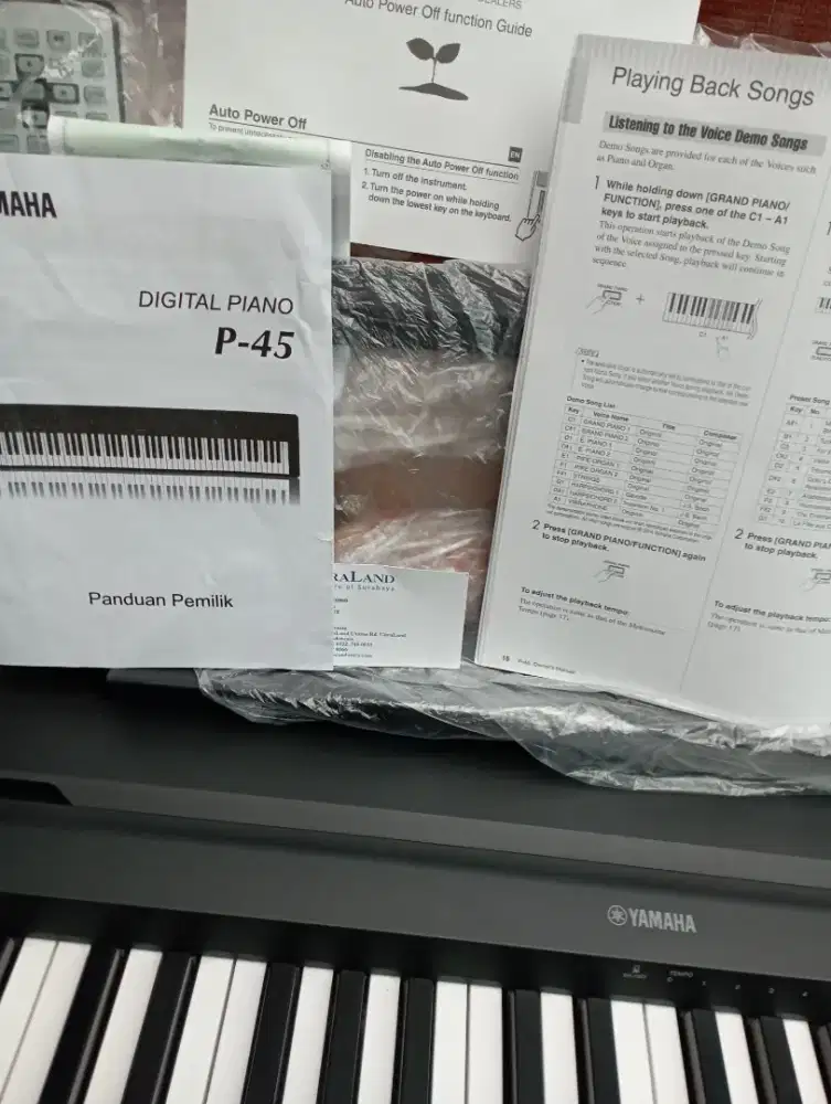 DIJUAL PIANO DIGITAL YAMAHA P45 KEY DIGITAL HAMMER TUT 88X KLASIK P 45