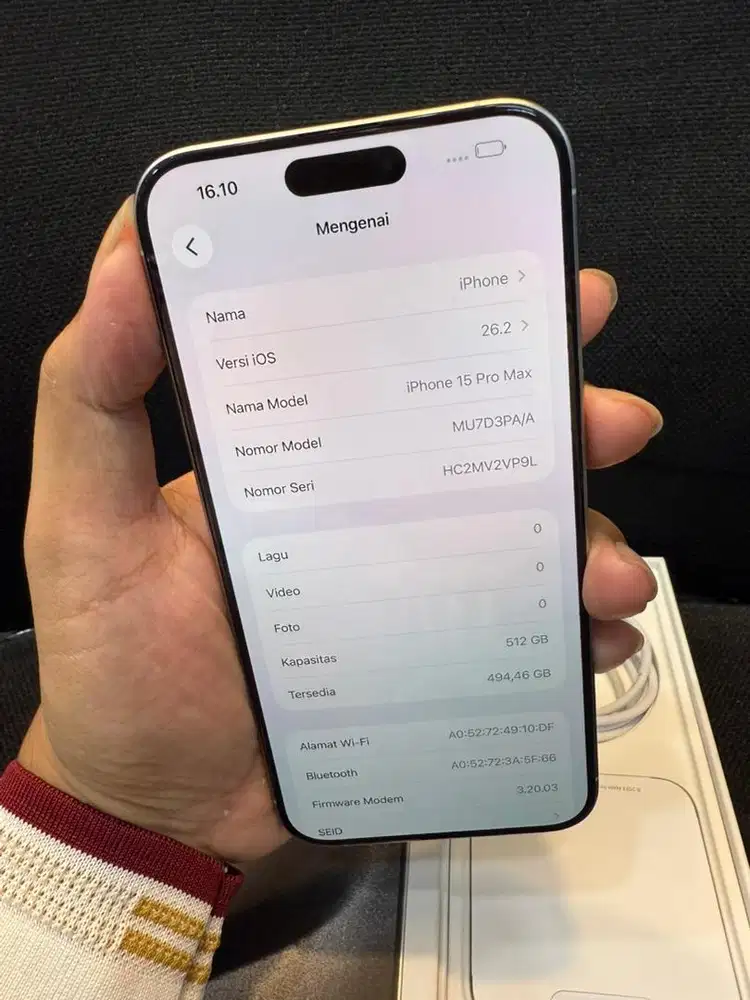 Iphone 15 pro max 512 white