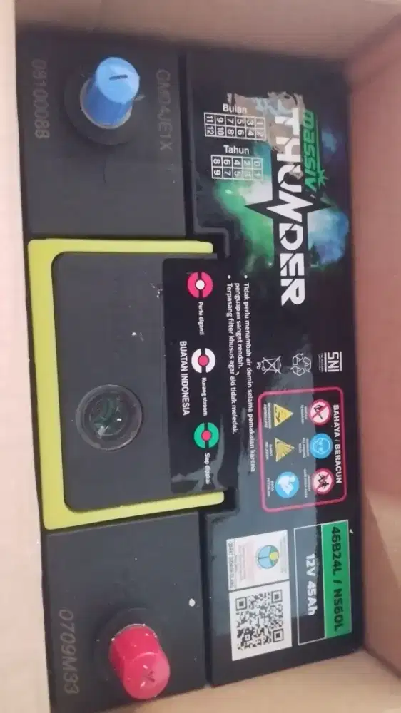 Accu aki baru kering livina grand livina ertiga dll ns60L 45ah thunder