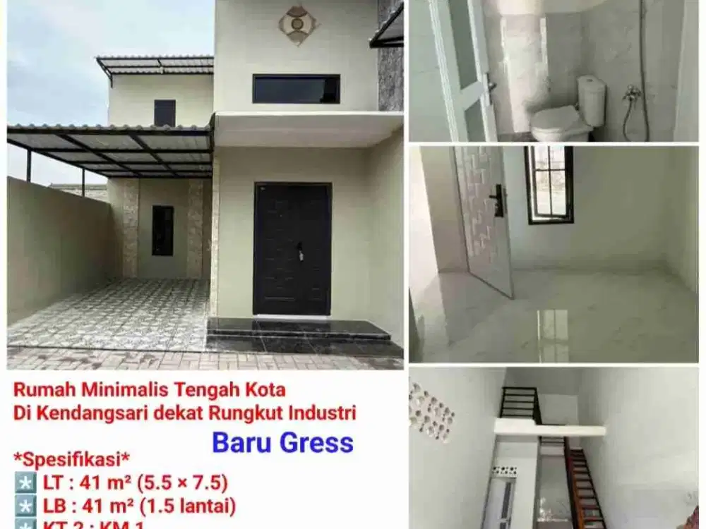 RUMAH TERMURAH 8 UNIT DI KENDANGSARI KEC. TENGGILIS MODEL MINI CLUSTER