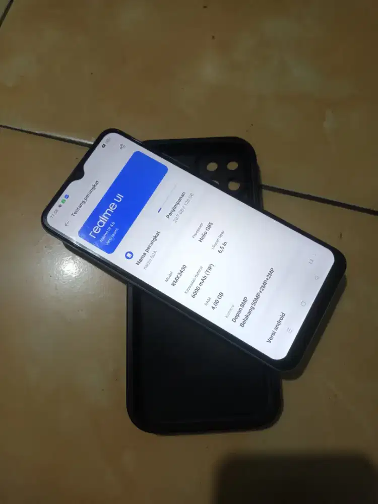 Realme narzo 50A 4/128 hp casan tipe c no minus