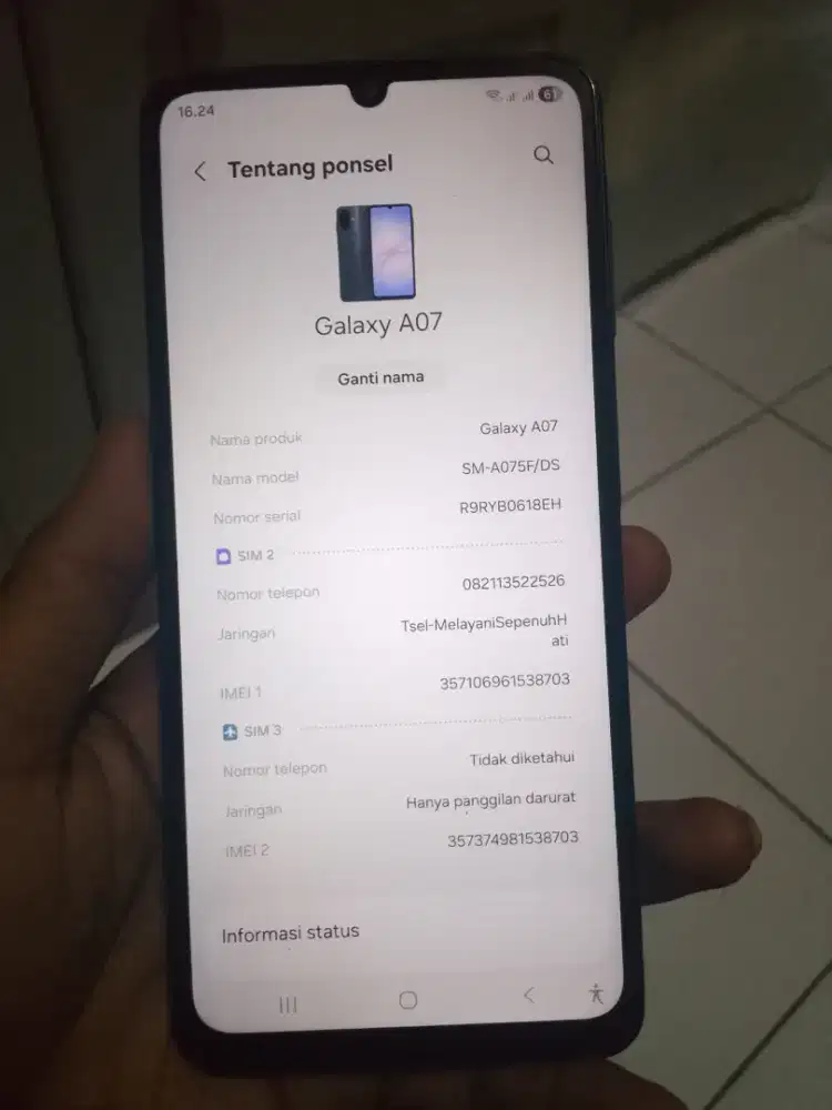 HP SAMSUNG GALAXY A07 RAM 8GB/256 GB