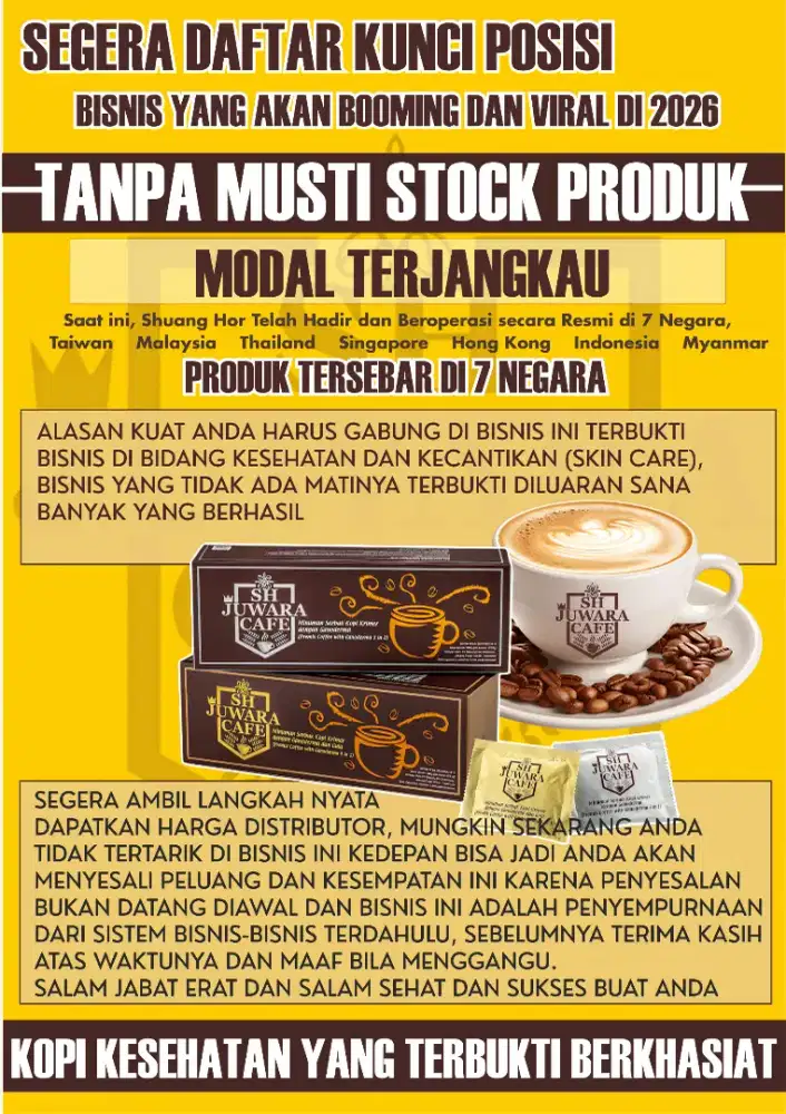 Dicari Reseller Kopi Juwara (SH Cafe Juwara) Peluang Bisnis 2026