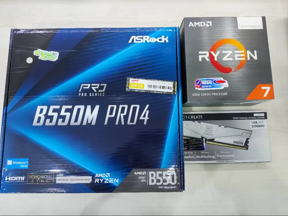 Paketan AMD Ryzen 7 5700G 16Gb 256gb