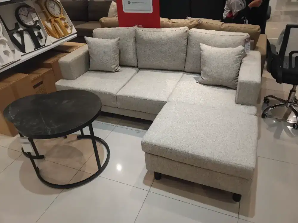 Sofa L Glivel Ash Brown