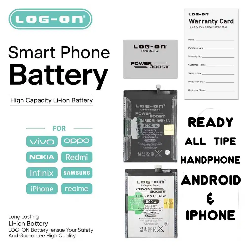 READY BATERAI SEMUA TIPE HP ANDROID ORIGINAL DAN DOUBLE POWER