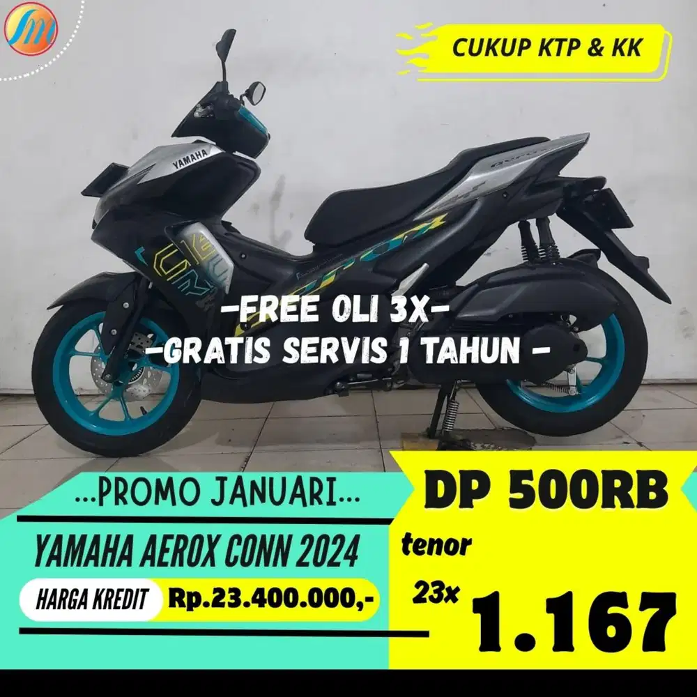DP 500RIBU YAMAHA AEROX CONNECTED 2024 ANGSURAN TERJANGKAU BERGARANSI