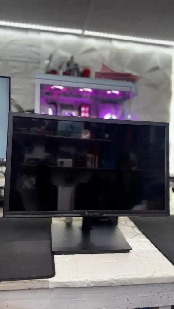 Monitor 75Hz 22 inch LED HDMI Ezpro Flat Segel Mulus Like New 600k aja