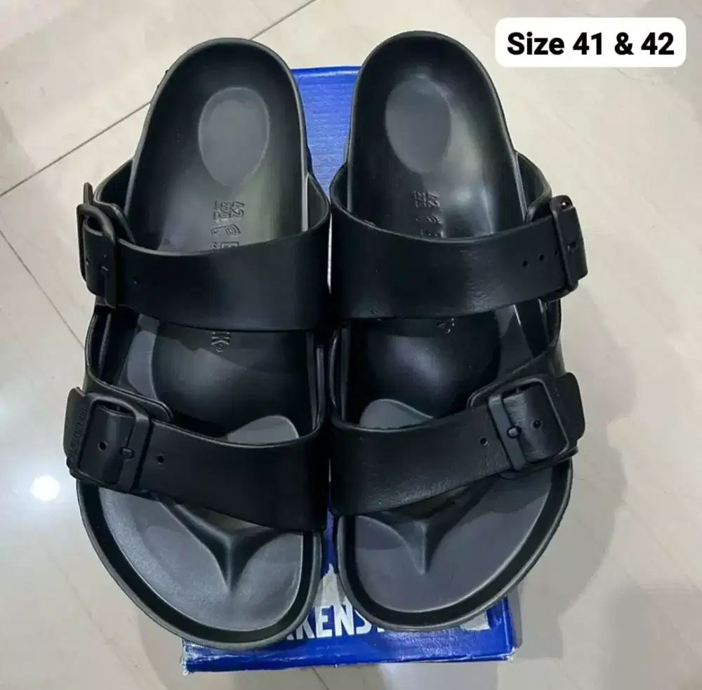 Sandal Birkenstock Arizona Black 100% Original New Size 41 dan 42