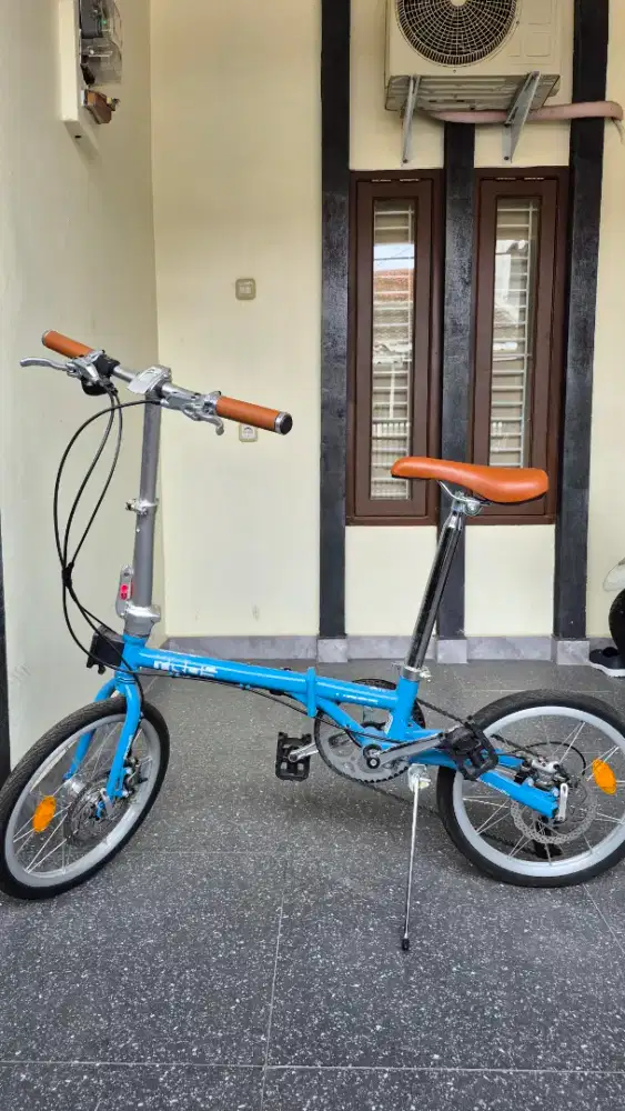 Sepeda Lipat Element Troy 8 Speed Blue