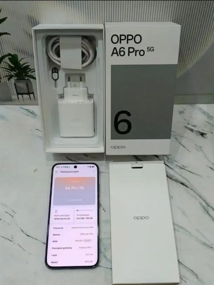 Oppo a6 pro 5G 8/256 greess fullset