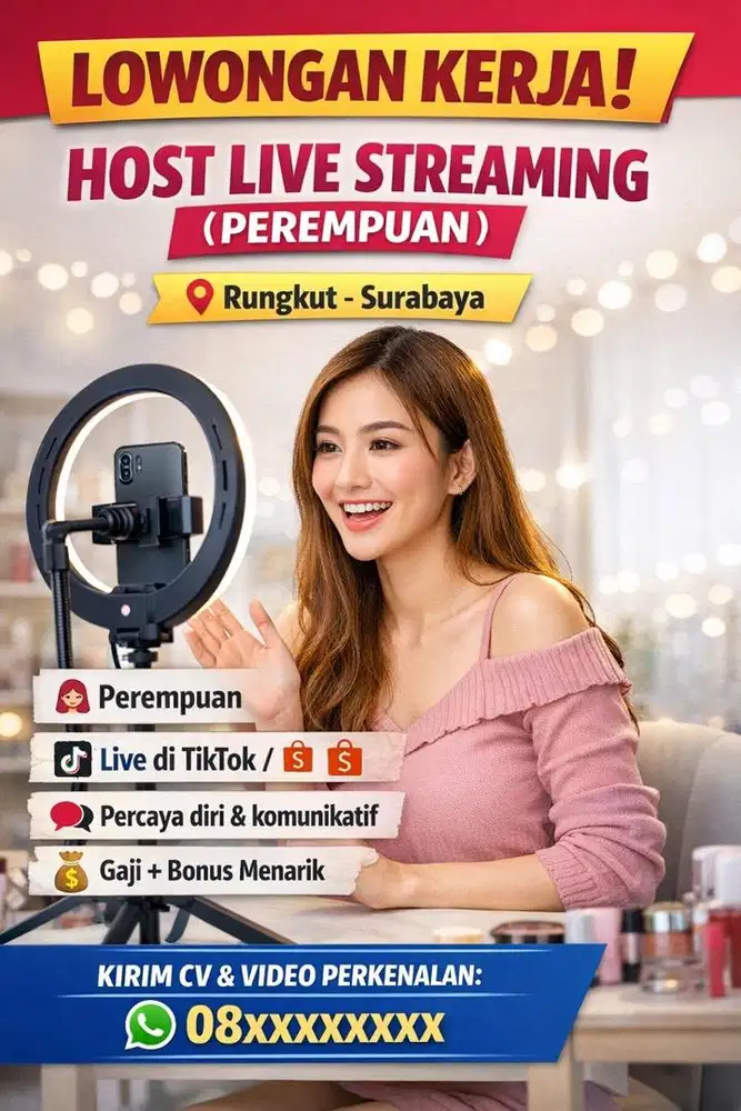 LOWONGAN KERJA – HOST LIVE STREAMING