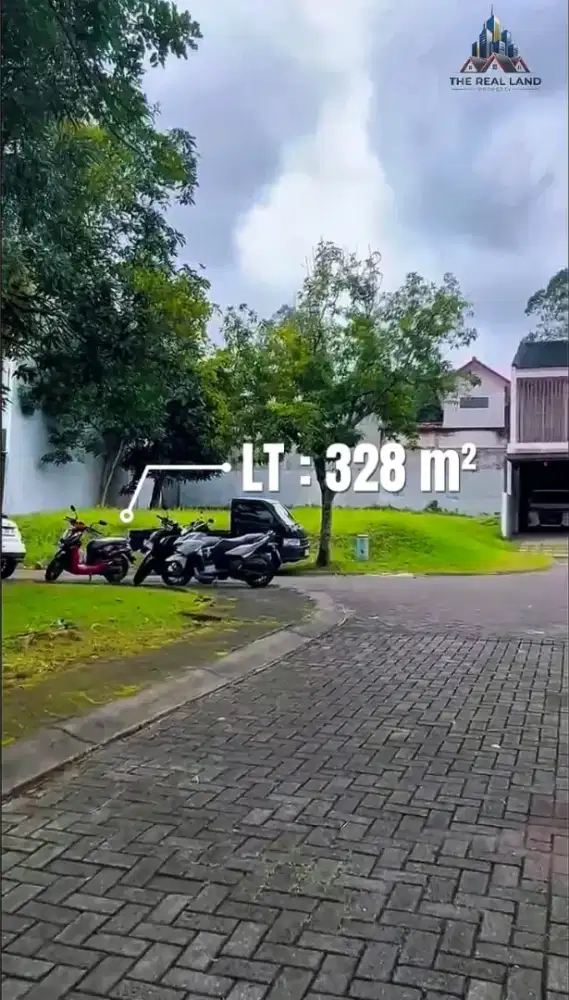 Kavling graha taman bunga BSB Semarang depan taman besar