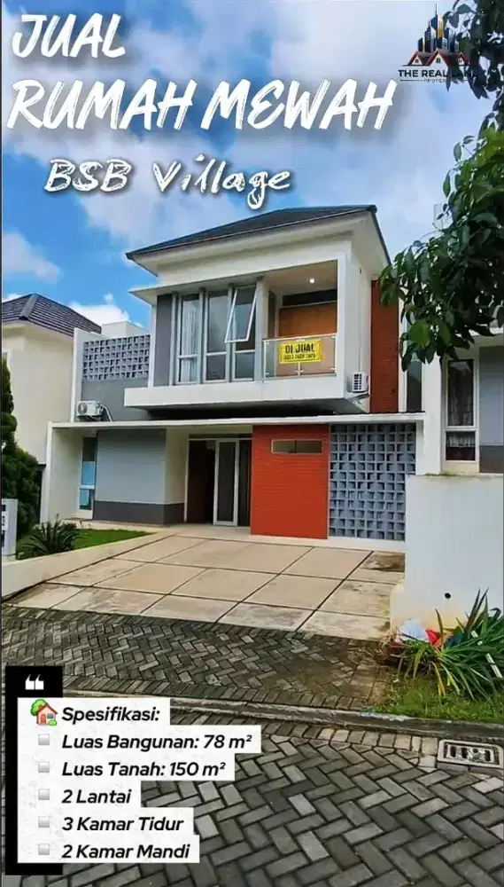 RUMAH MEWAH BSB VILLAGE LOKKA BOULEVARD JALAN UTAMA SEMARANG