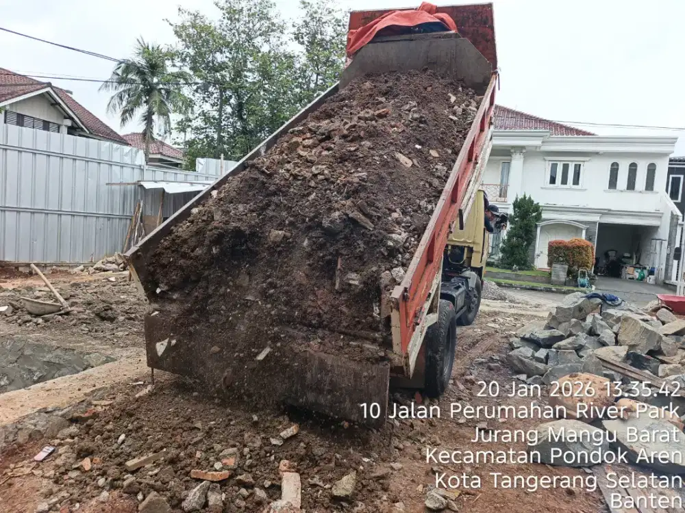Jasa buang puing dan pengurugan