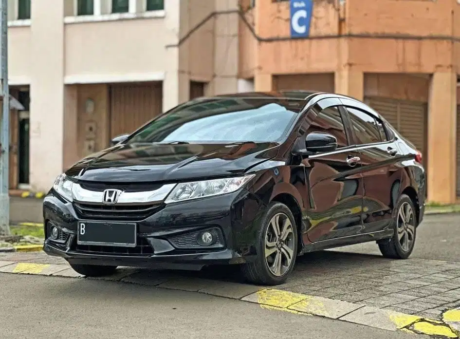 KM 70rb Honda City 1.5 E AT Sedan 2016 Hitam Service Record Dp 15jt