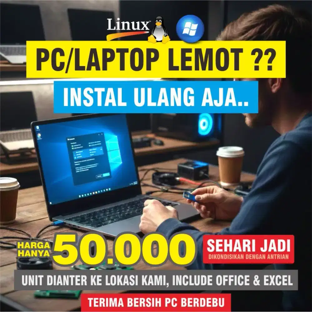 instal ulang dan flashdisk bootable