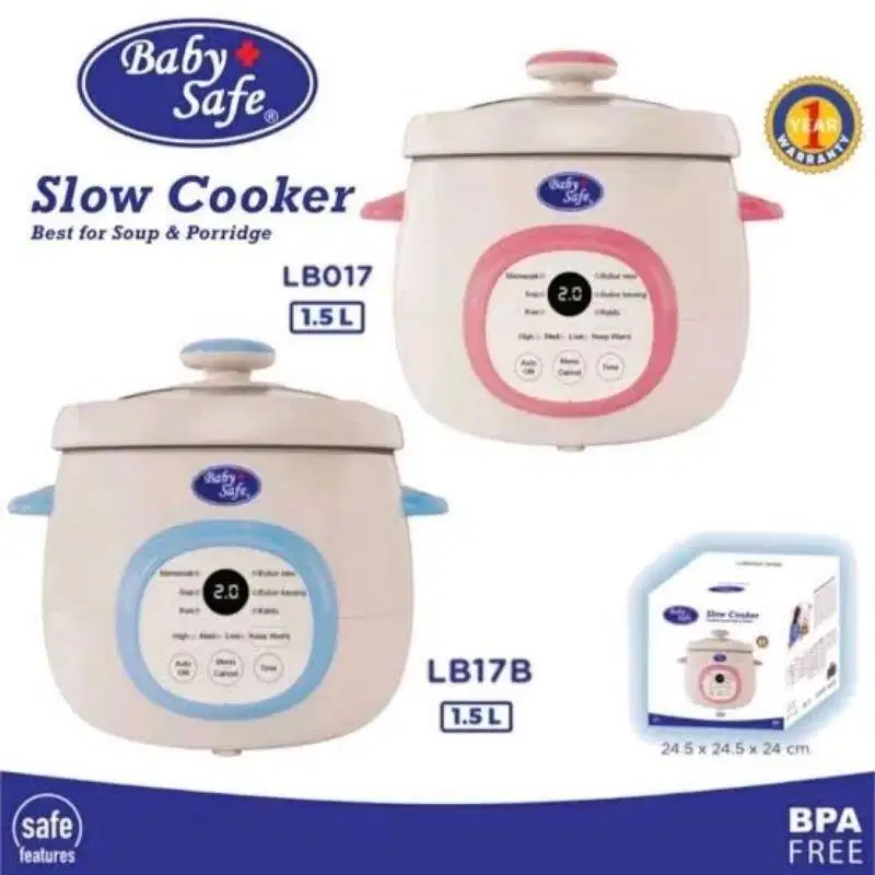 Slow Cooker 1.5L Baby Safe LB017.