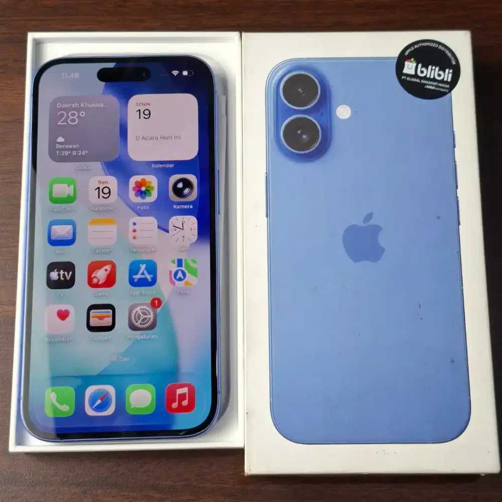 iPhone 16 [ Ultramarine ] 256GB Garansi iBox
