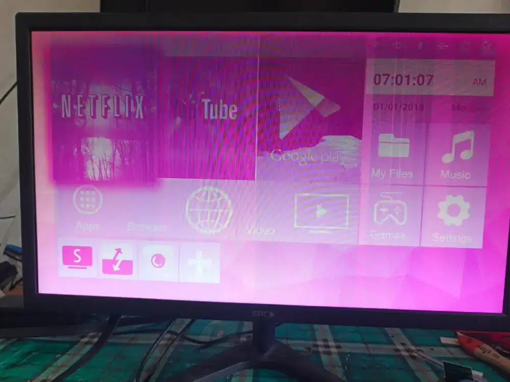 Layar monitor komputet spc 22' apa adanya