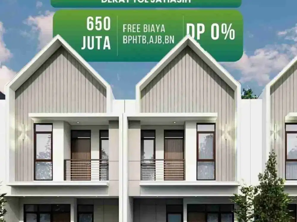 Rumah 2 lantai,  termurah di Jatiasih, angsuran 4 jutaan