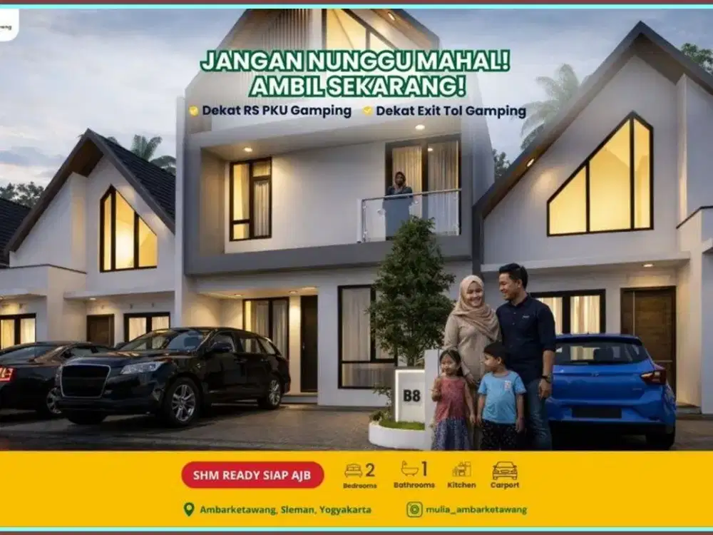 RUMAH VILLA LINGKUNGAN TENANG GAMPING SLEMAN