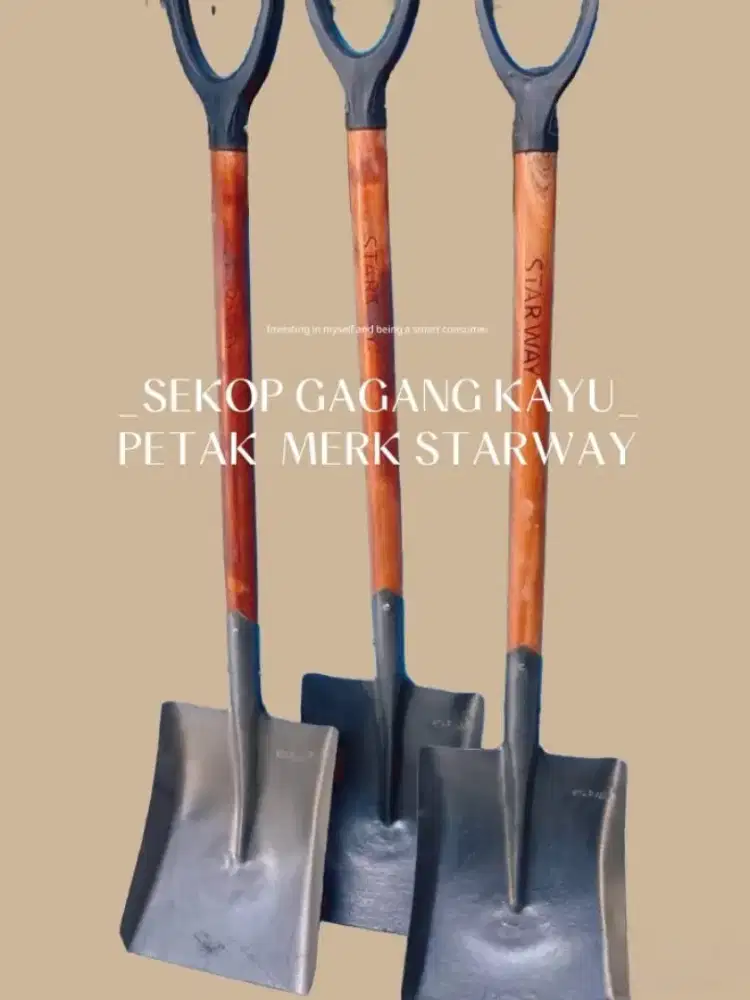 Sekop petak gagang kayu