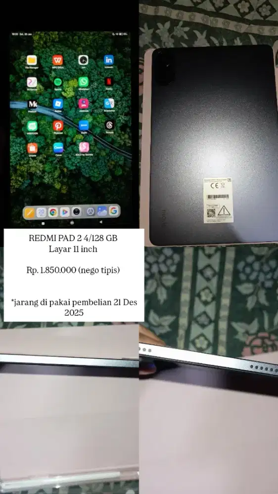 Redmi Pad 2 4/128 GB (pemakaian pribadi 21 Des 2025)