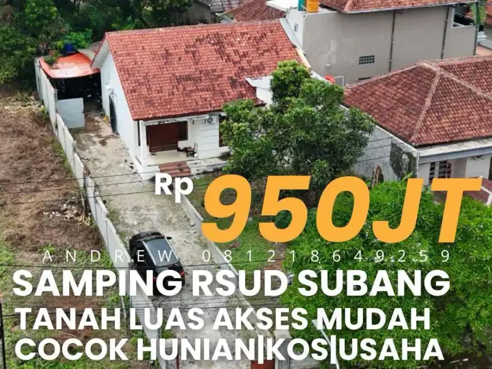 Jual Rumah Sampin RSUD Subang Tanah Luas Harga BU Nego Sampai Deal