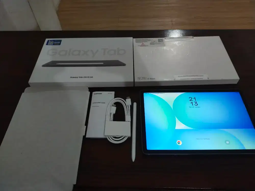 Samsung Tab S10 FE 5g 8/128 wificell sein fullset mulus garansi on