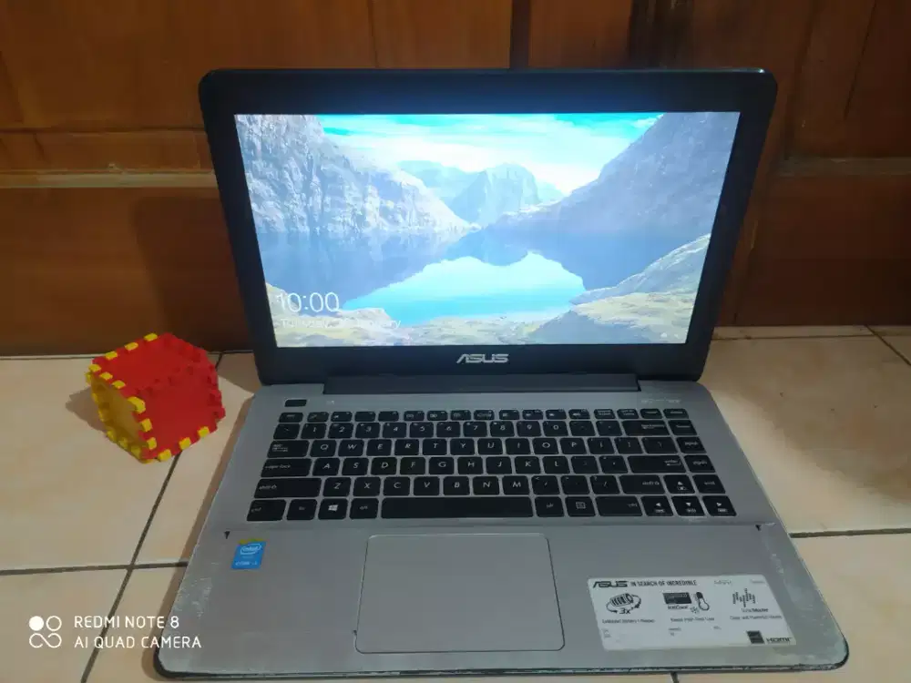 Laptop high kencang Asus x455l/core i3-gen5/ram8gb/SSD 128gb+HDD 500gb