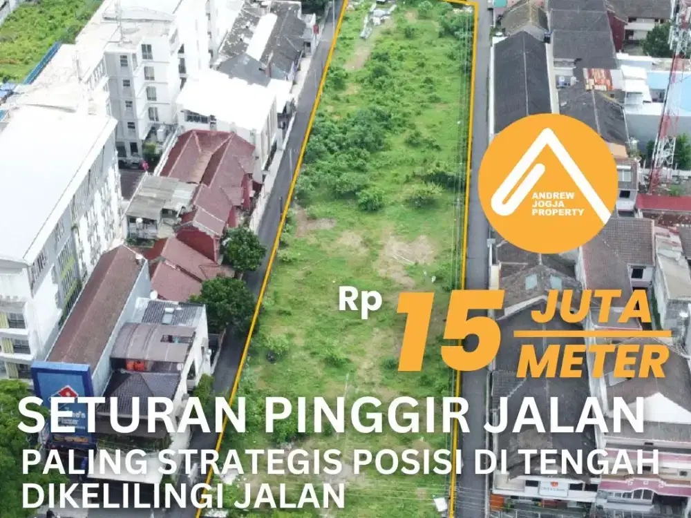 Jual Tanah Seturan Pinggir Jalan Raya Paling Strategis Dikelilingi Jalan