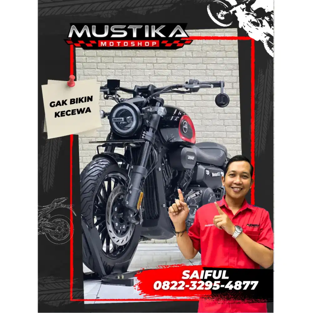 Odo 1rb Simpenan!!Beneli Keeway Benda 252cc 2025 Black Mulus-Mustika