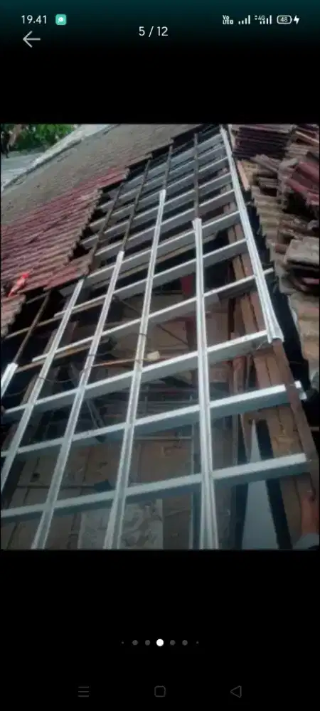 Atap bocor kanopi atap bajarigan terpasang dll