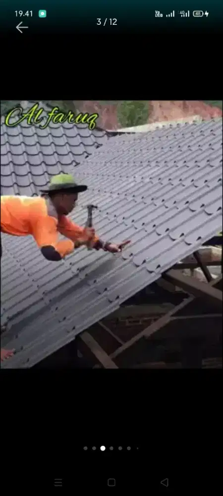 Atap bocor kanopi atap bajarigan terpasang dll