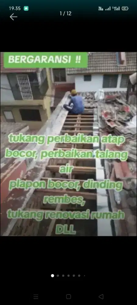 Atap bocor kanopi atap bajarigan terpasang dll bergaransi
