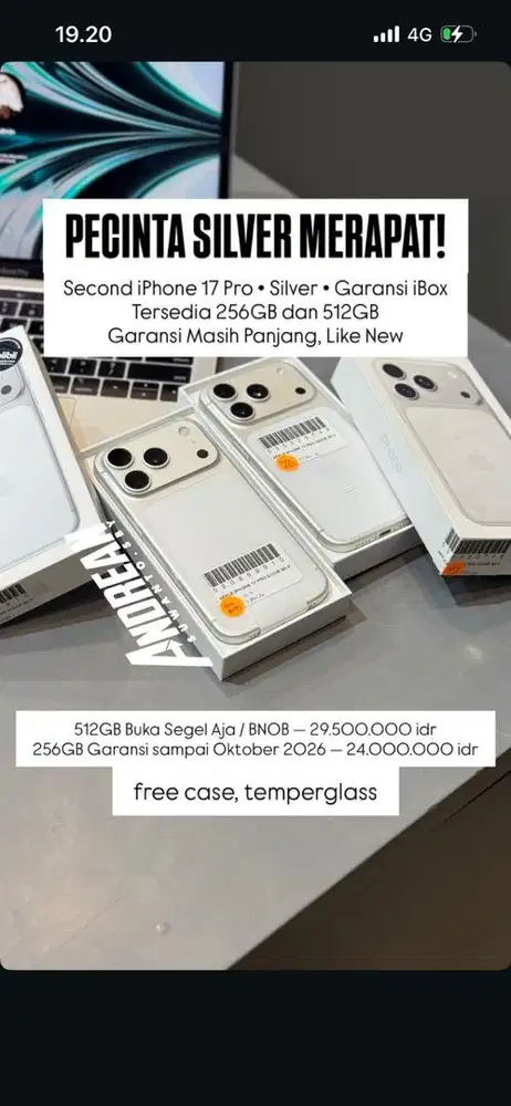 Iphone 17 pro 256 silver